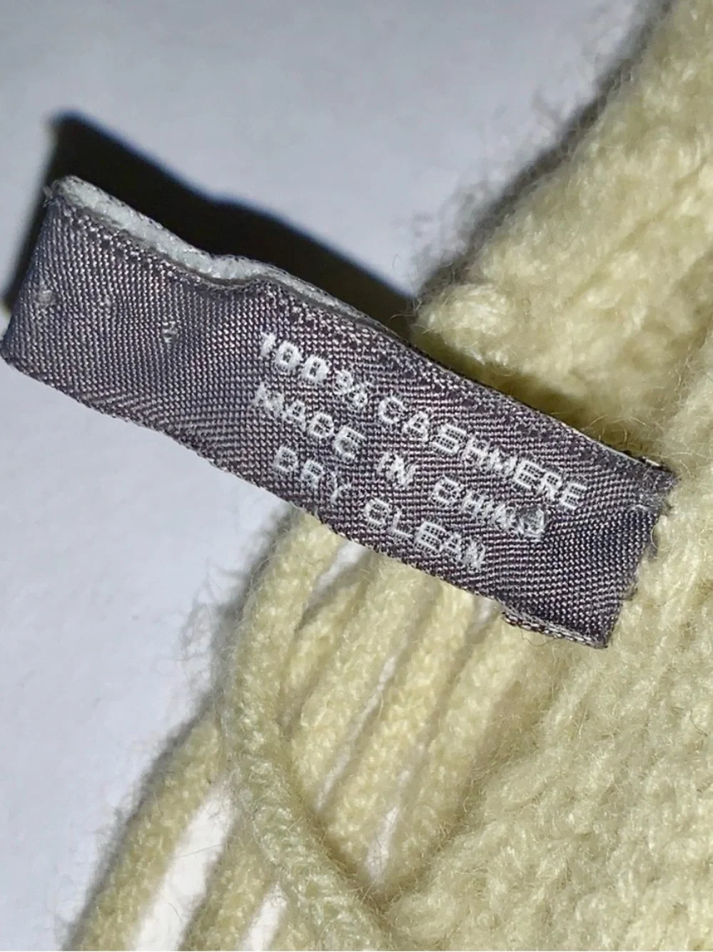 Ann Taylor Y2K Vintage 100% Cashmere Scarf Cream Skinny 66